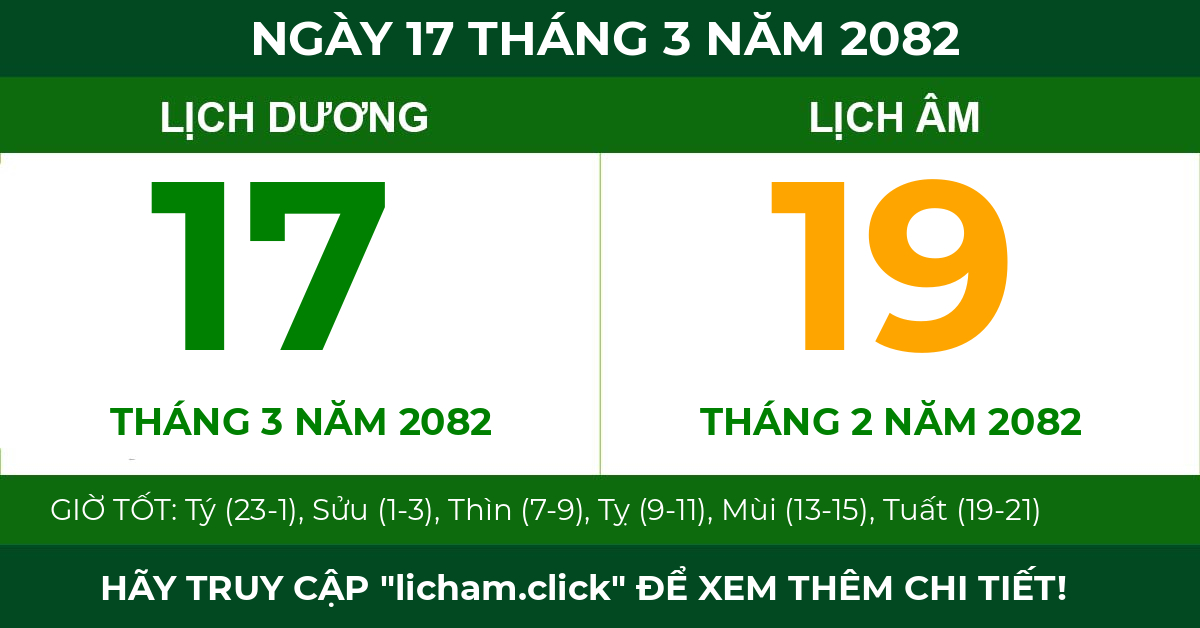 lịch âm ngày 17 tháng 3 năm 2082