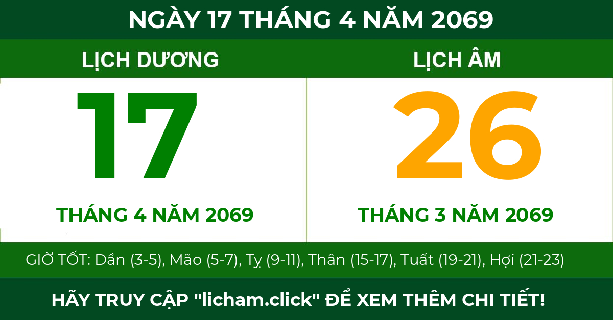 lịch âm ngày 17 tháng 4 năm 2069