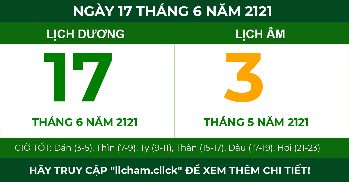 lịch âm ngày 17 tháng 6 năm 2121
