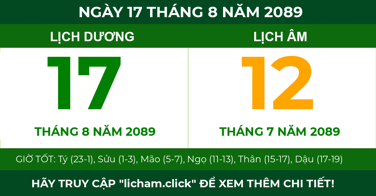 lịch âm ngày 17 tháng 8 năm 2089