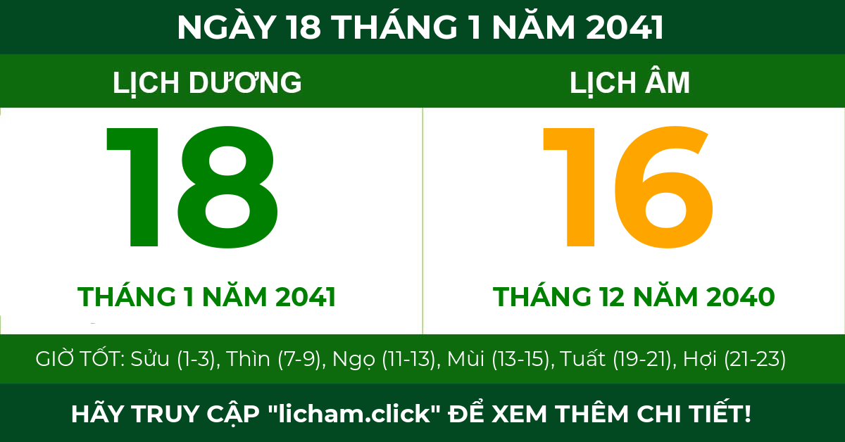 lịch âm ngày 18 tháng 1 năm 2041