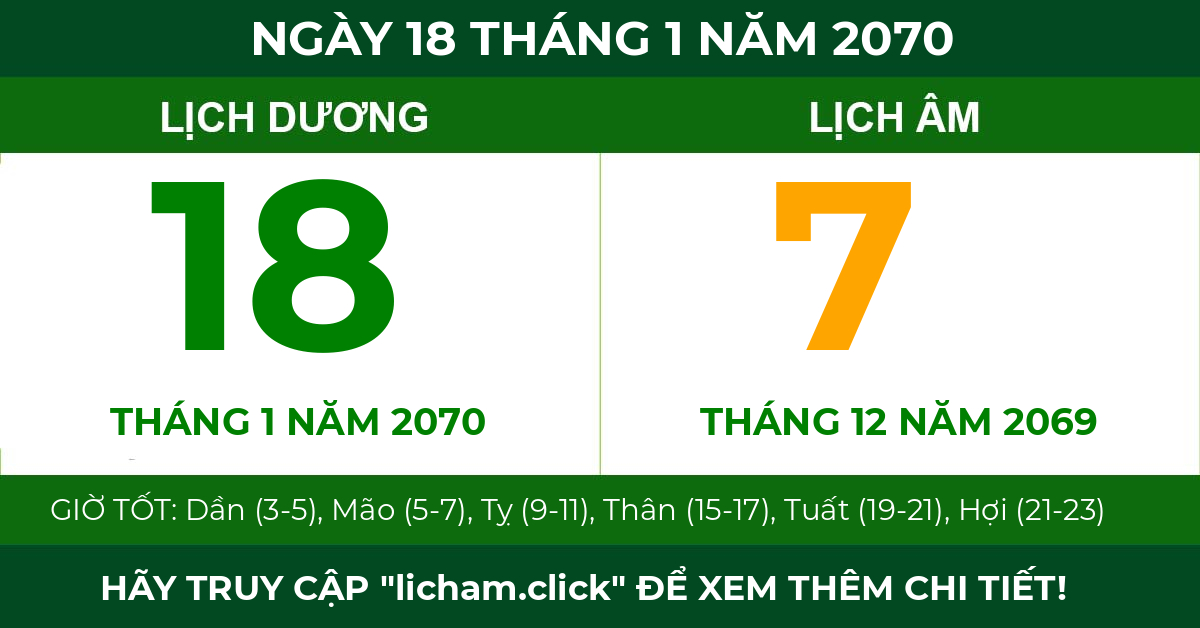 lịch âm ngày 18 tháng 1 năm 2070