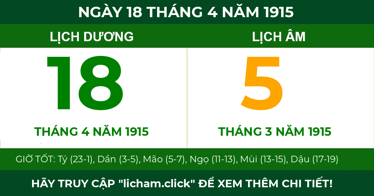 lịch âm ngày 18 tháng 4 năm 1915