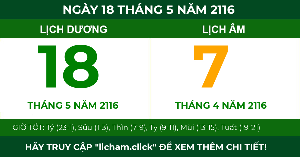 lịch âm ngày 18 tháng 5 năm 2116