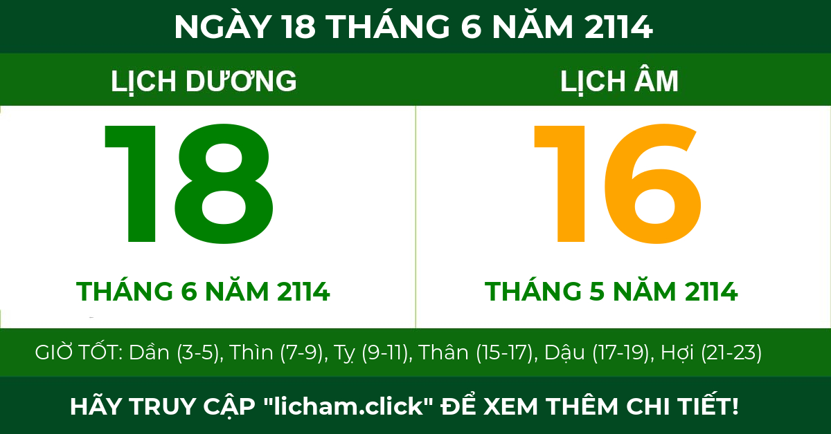 lịch âm ngày 18 tháng 6 năm 2114