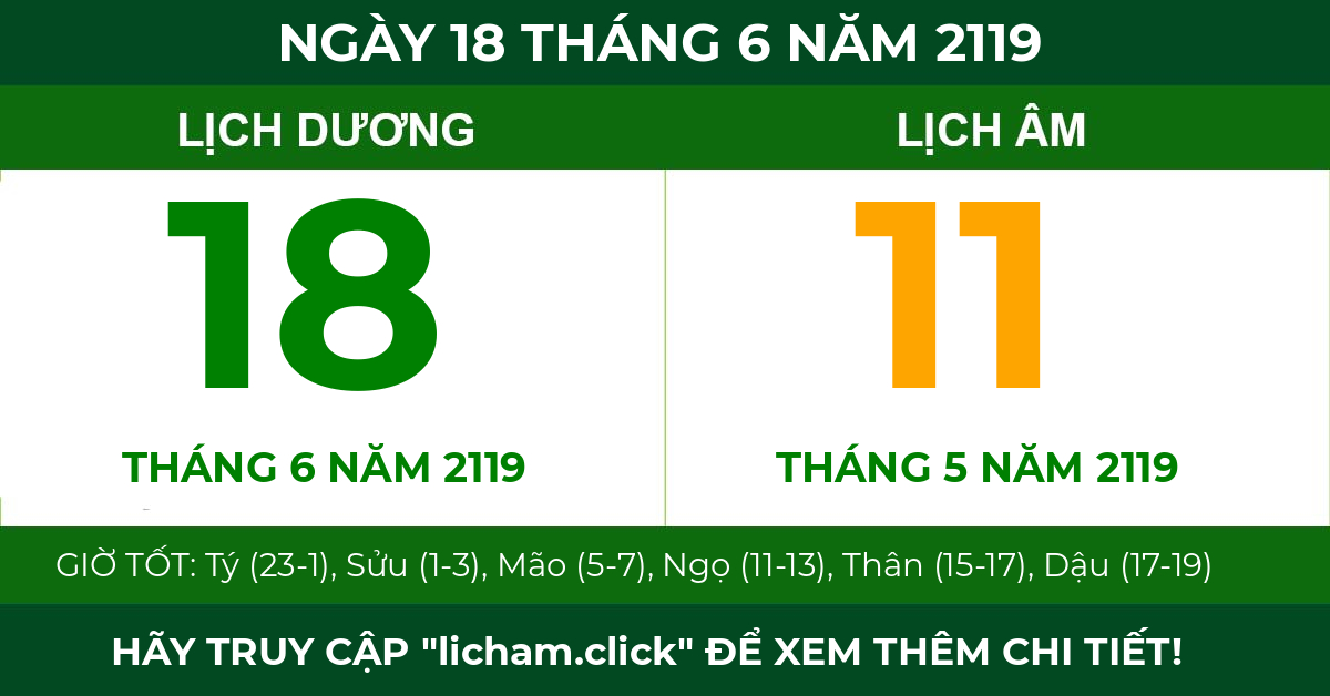 lịch âm ngày 18 tháng 6 năm 2119