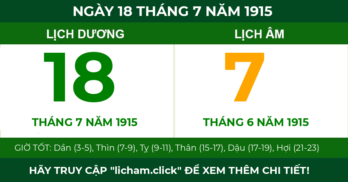 lịch âm ngày 18 tháng 7 năm 1915