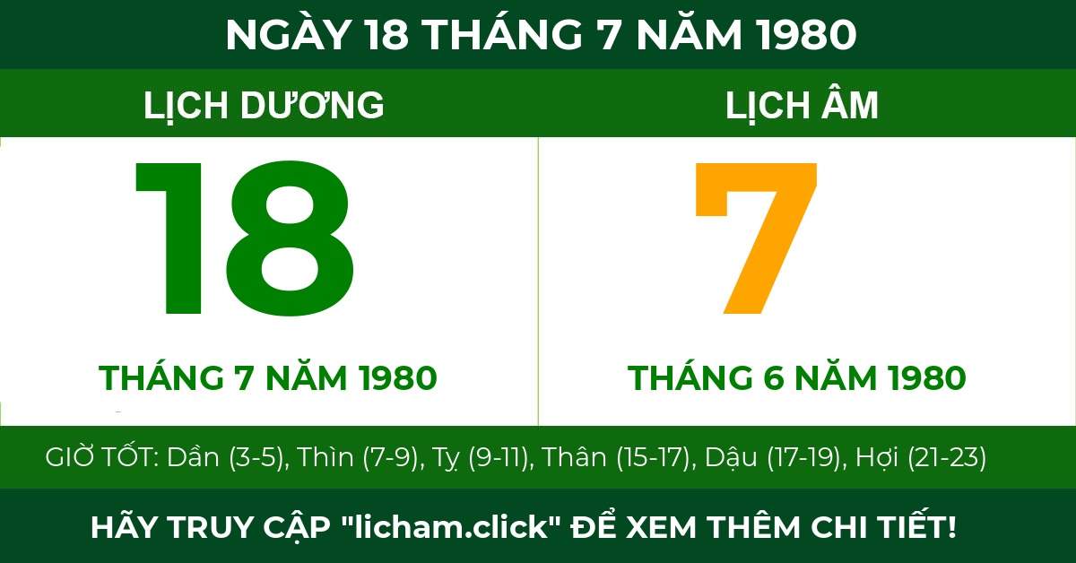 lịch âm ngày 18 tháng 7 năm 1980
