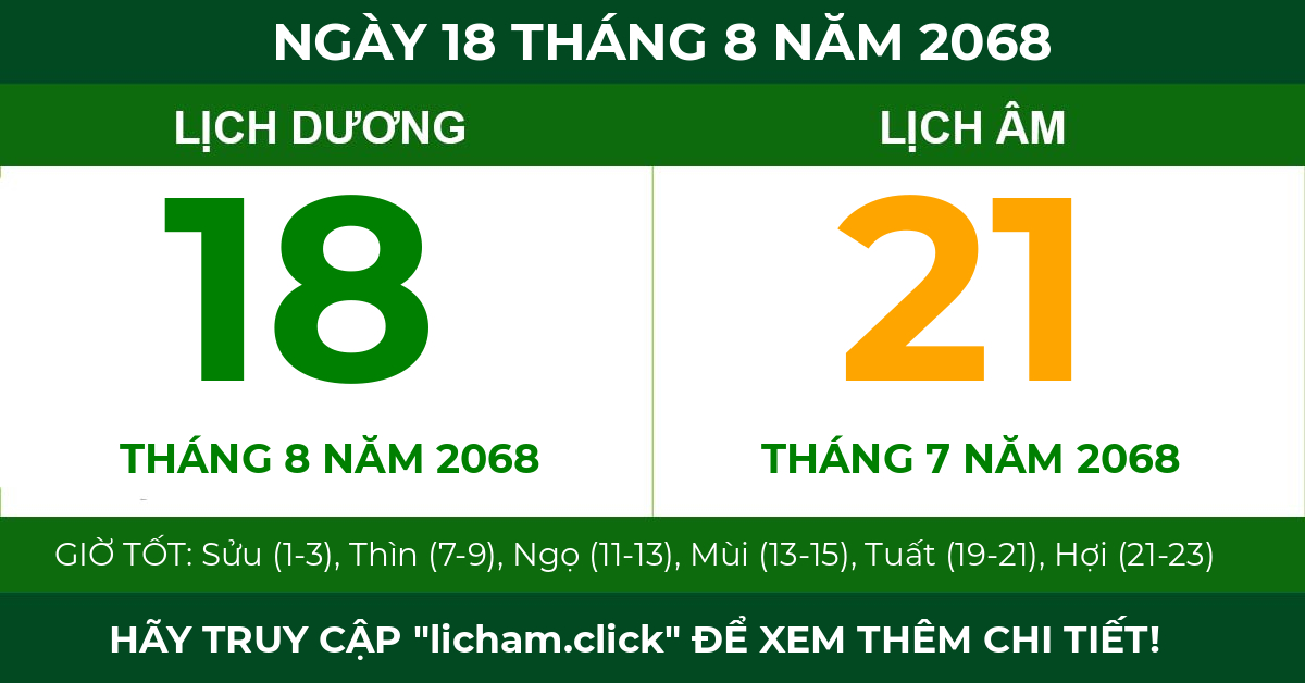 lịch âm ngày 18 tháng 8 năm 2068