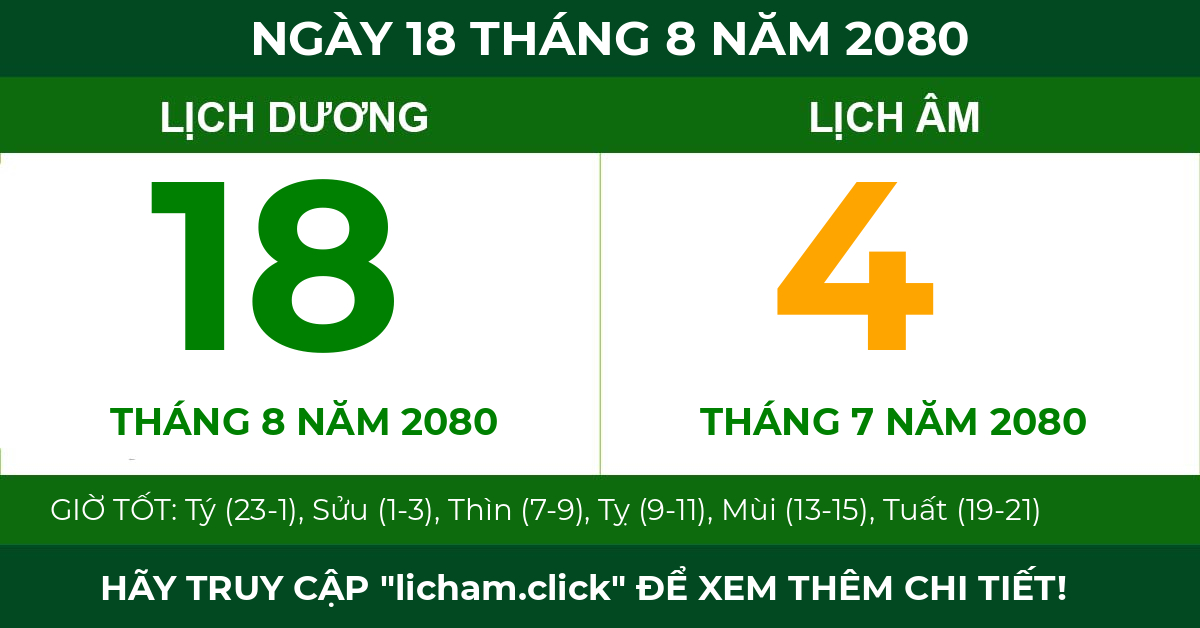 lịch âm ngày 18 tháng 8 năm 2080