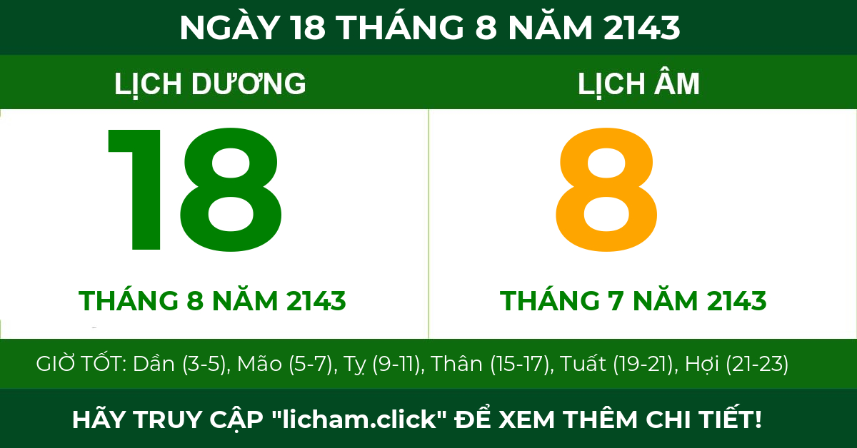 lịch âm ngày 18 tháng 8 năm 2143