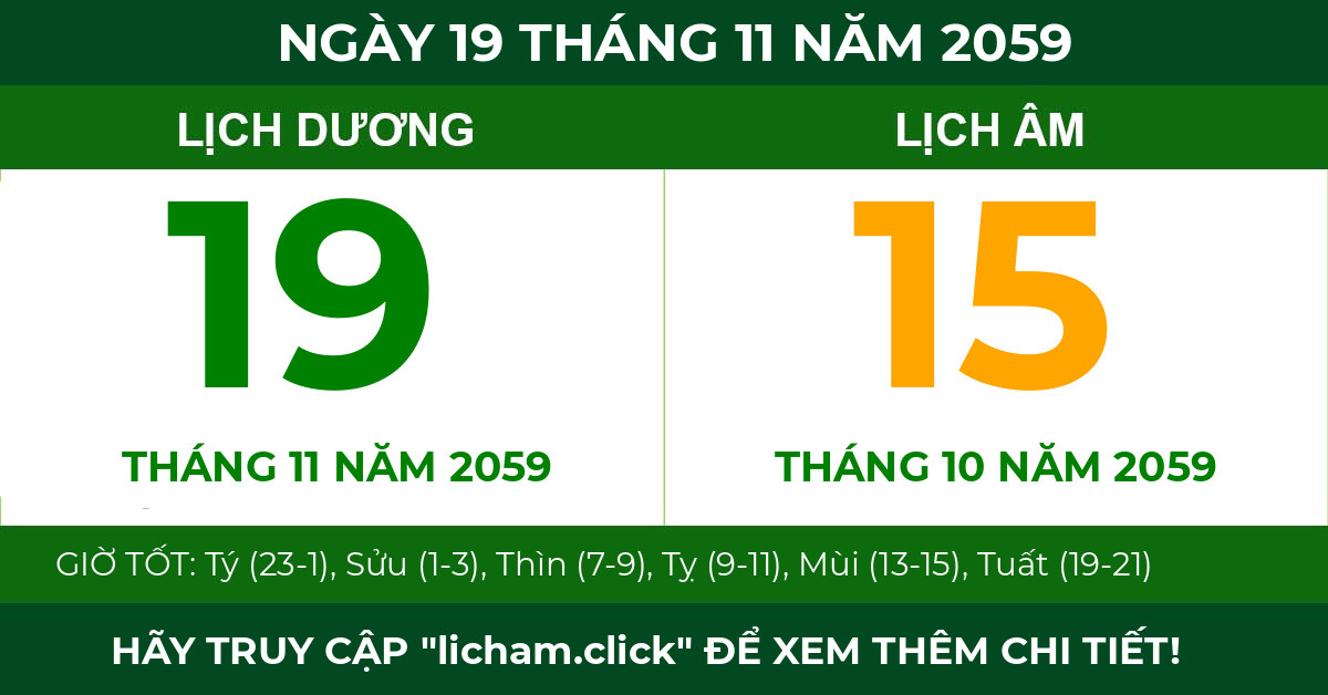 lịch âm ngày 19 tháng 11 năm 2059