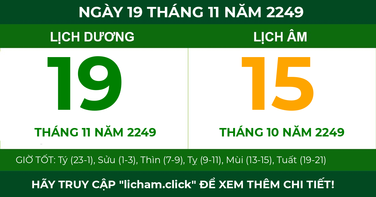lịch âm ngày 19 tháng 11 năm 2249