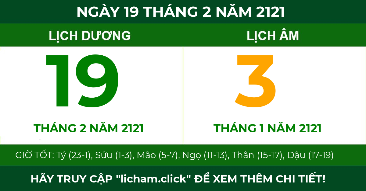 lịch âm ngày 19 tháng 2 năm 2121