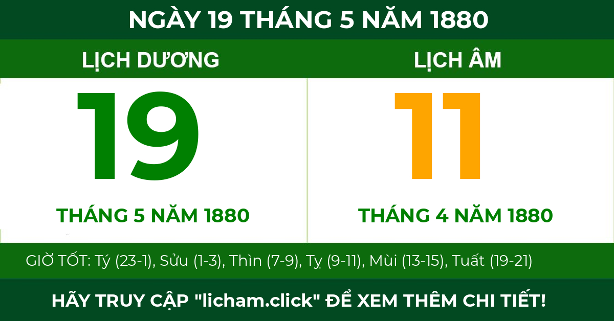 lịch âm ngày 19 tháng 5 năm 1880