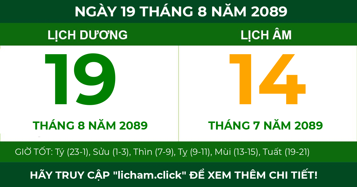 lịch âm ngày 19 tháng 8 năm 2089