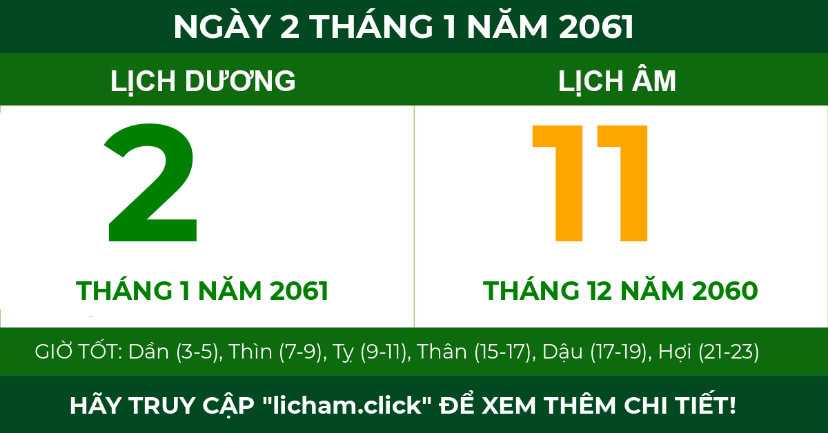 lịch âm ngày 2 tháng 1 năm 2061