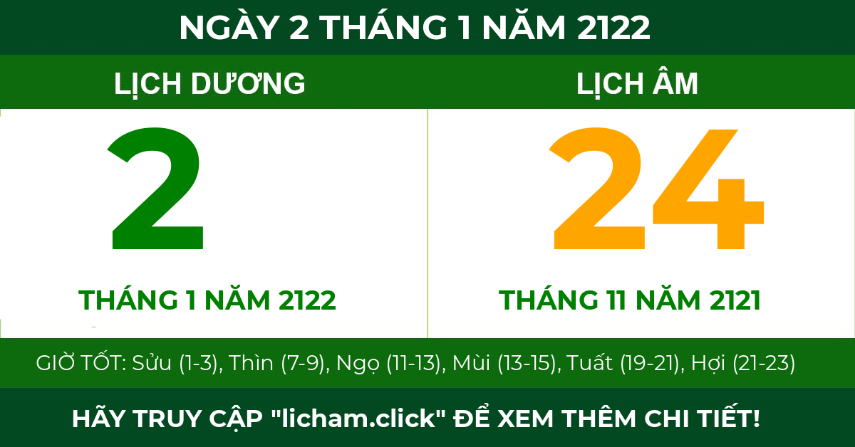 lịch âm ngày 2 tháng 1 năm 2122