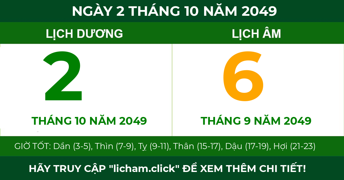 lịch âm ngày 2 tháng 10 năm 2049