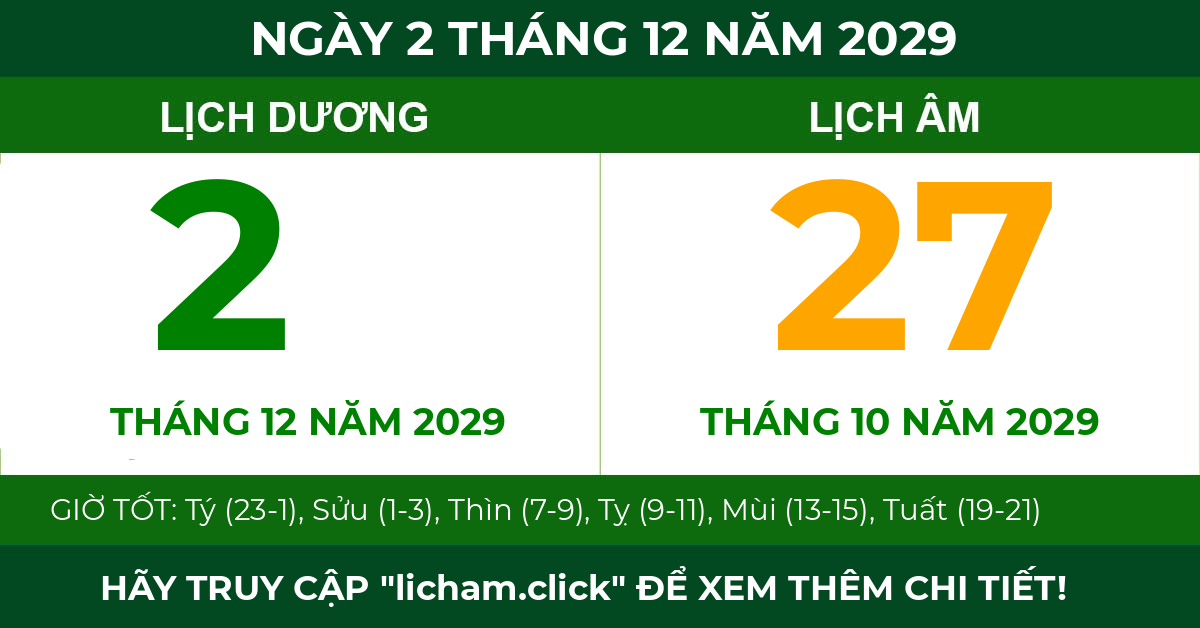 lịch âm ngày 2 tháng 12 năm 2029