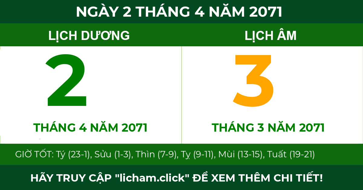 lịch âm ngày 2 tháng 4 năm 2071