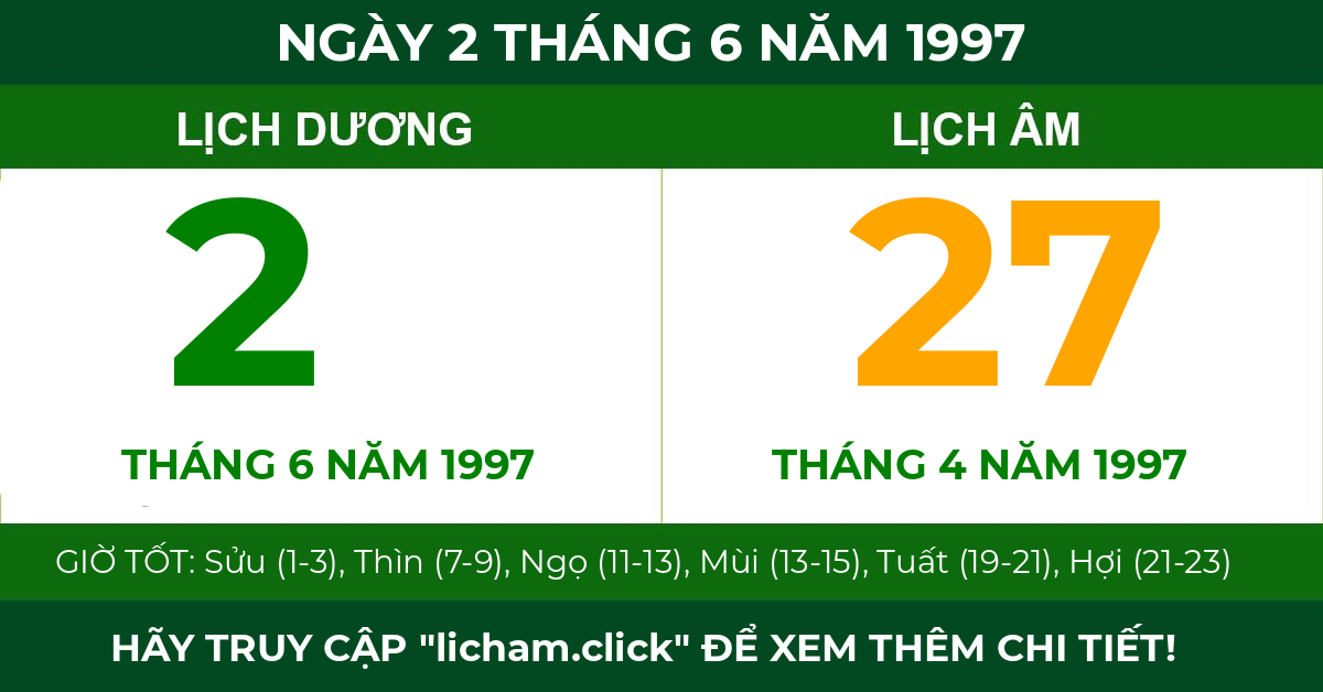 lịch âm ngày 2 tháng 6 năm 1997