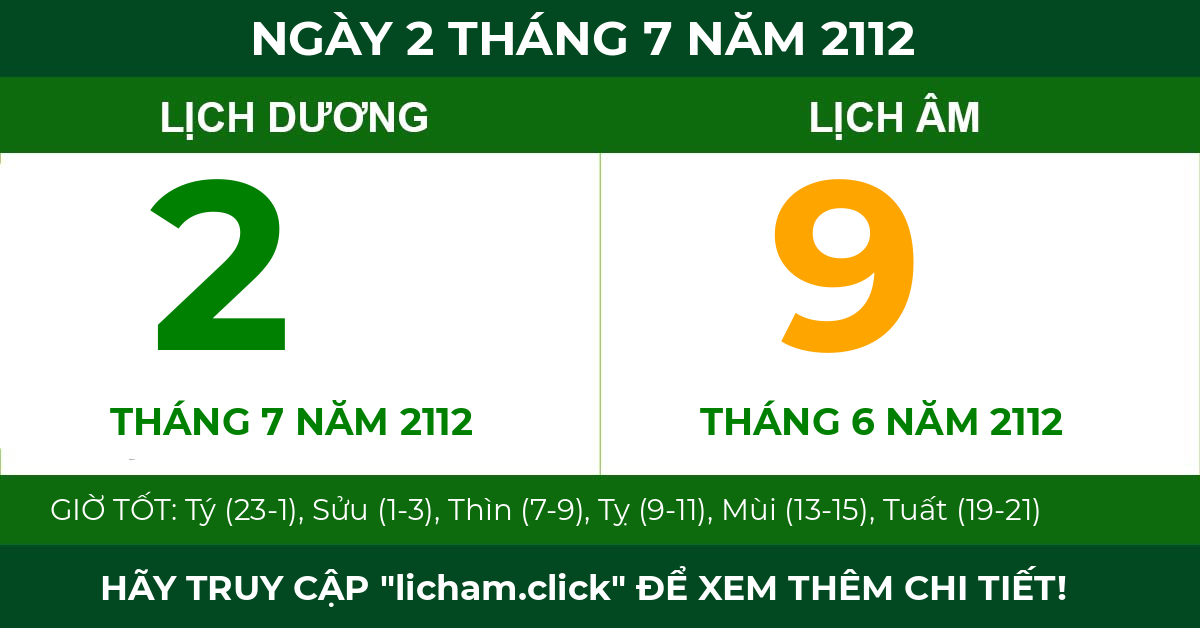 lịch âm ngày 2 tháng 7 năm 2112
