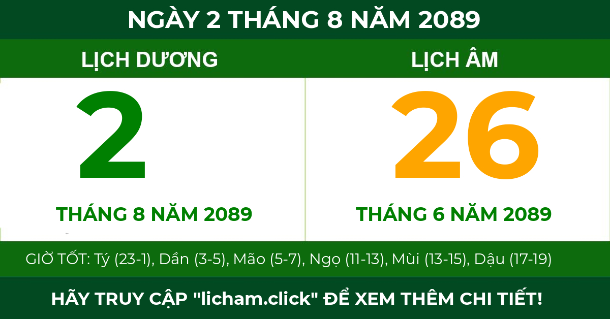 lịch âm ngày 2 tháng 8 năm 2089