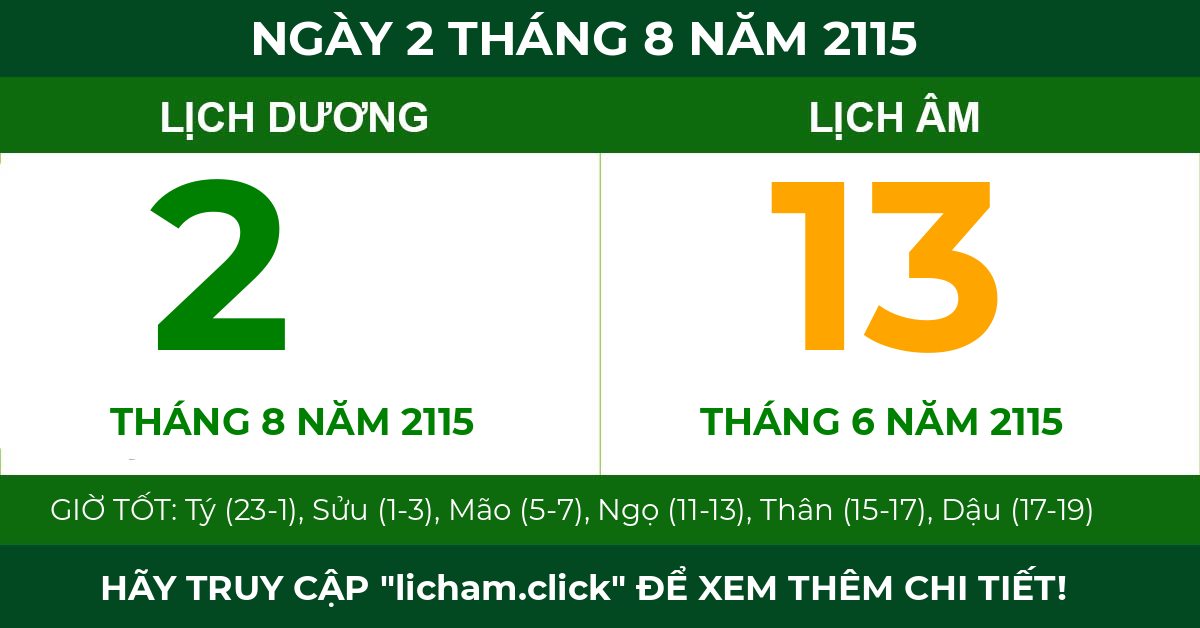 lịch âm ngày 2 tháng 8 năm 2115