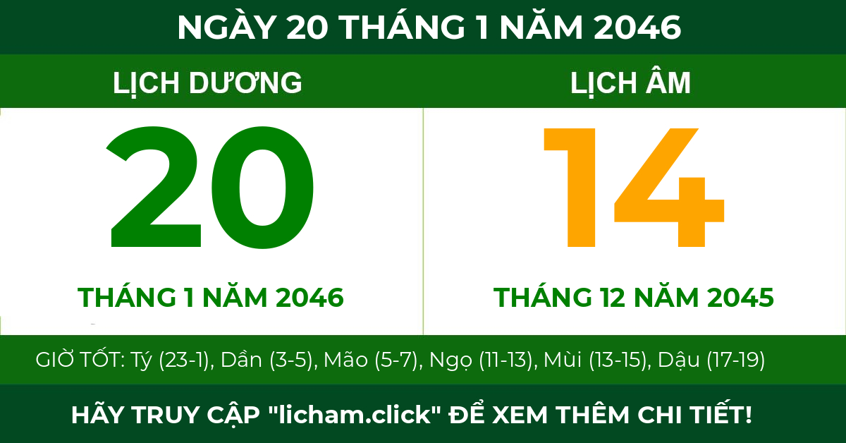 lịch âm ngày 20 tháng 1 năm 2046