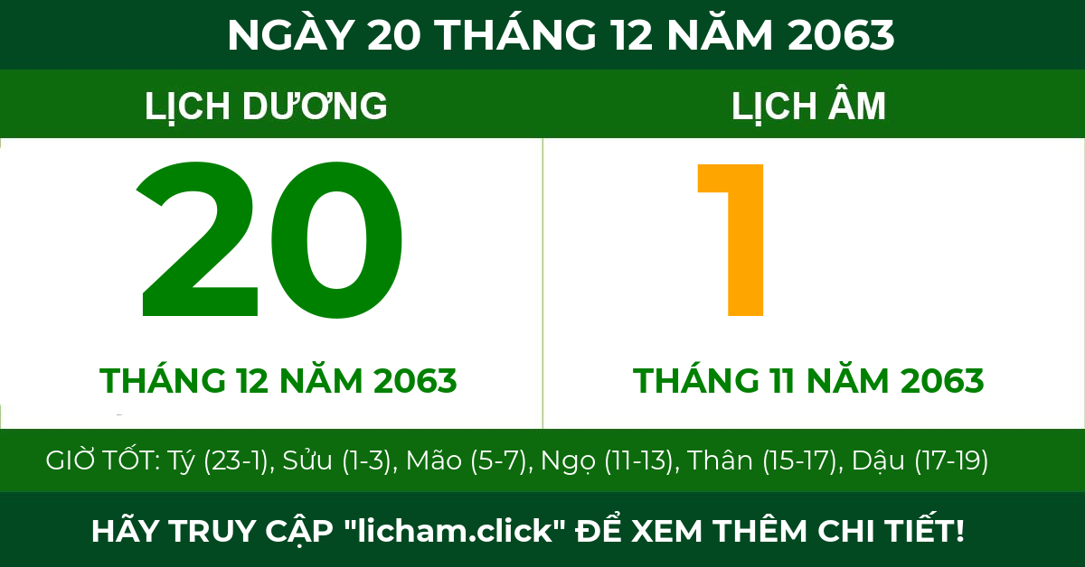 lịch âm ngày 20 tháng 12 năm 2063
