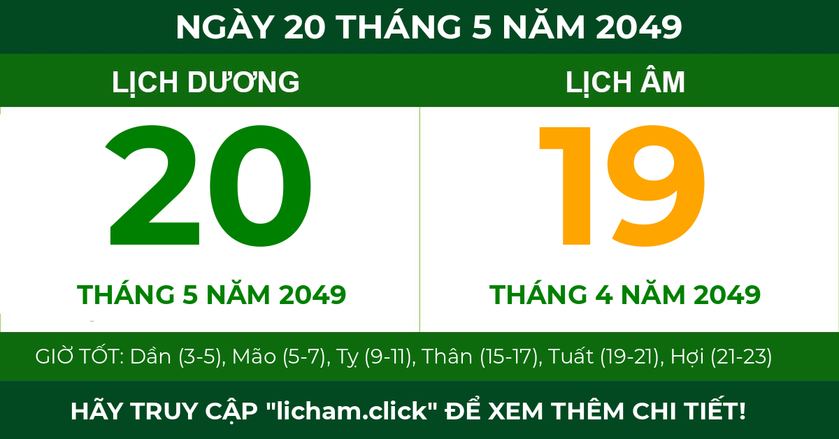 lịch âm ngày 20 tháng 5 năm 2049