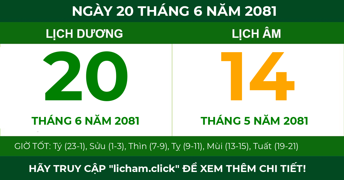 lịch âm ngày 20 tháng 6 năm 2081