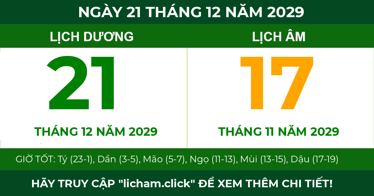 lịch âm ngày 21 tháng 12 năm 2029
