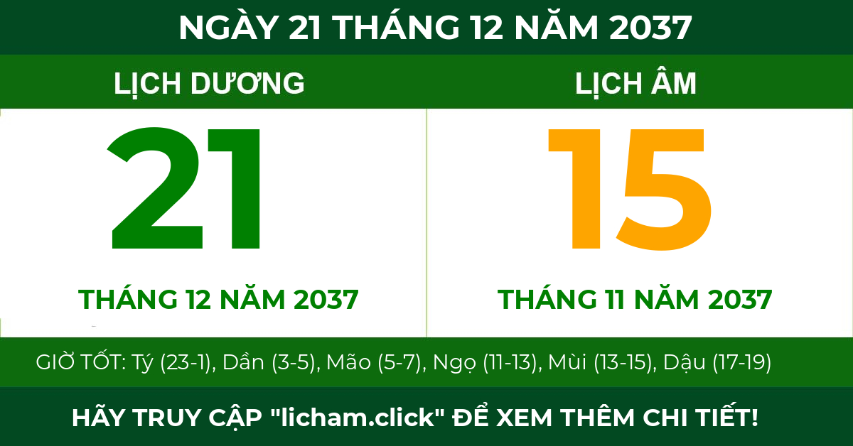 lịch âm ngày 21 tháng 12 năm 2037