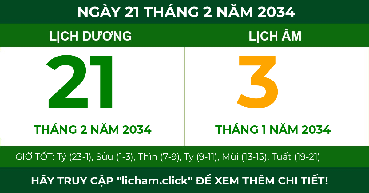 lịch âm ngày 21 tháng 2 năm 2034