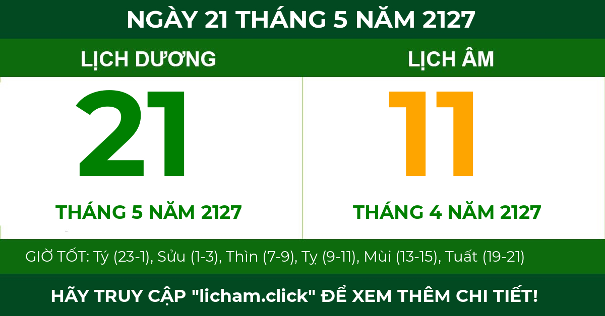 lịch âm ngày 21 tháng 5 năm 2127