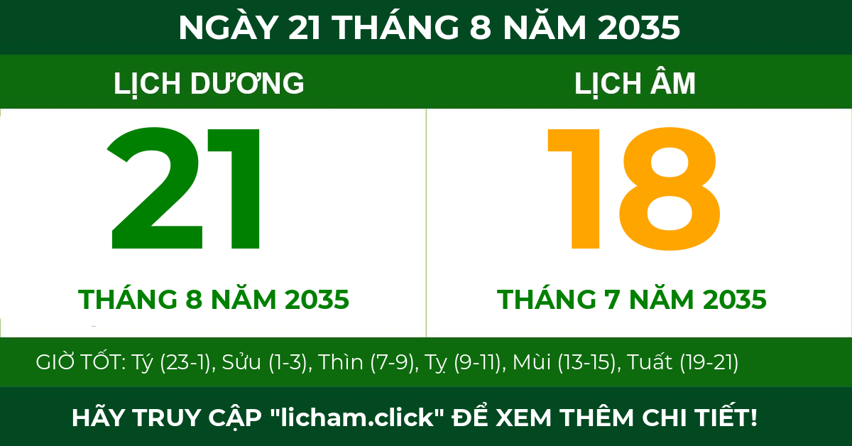 lịch âm ngày 21 tháng 8 năm 2035