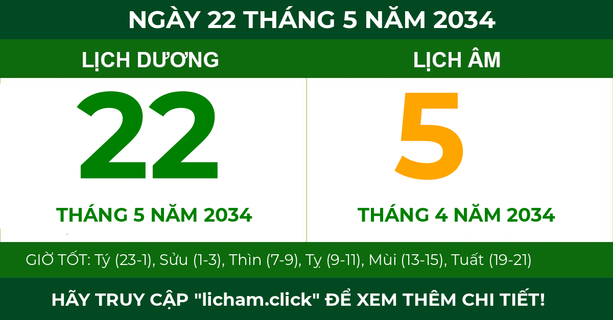 lịch âm ngày 22 tháng 5 năm 2034