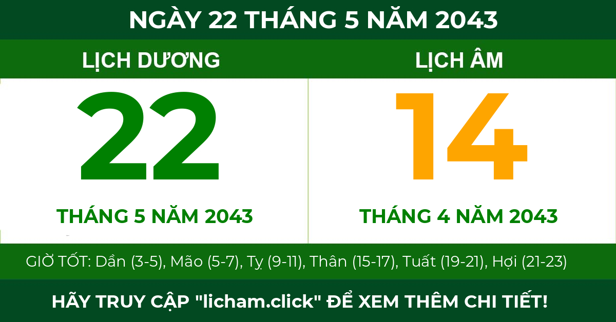 lịch âm ngày 22 tháng 5 năm 2043