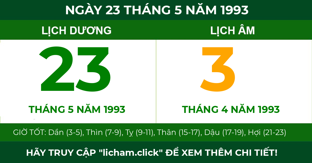 lịch âm ngày 23 tháng 5 năm 1993