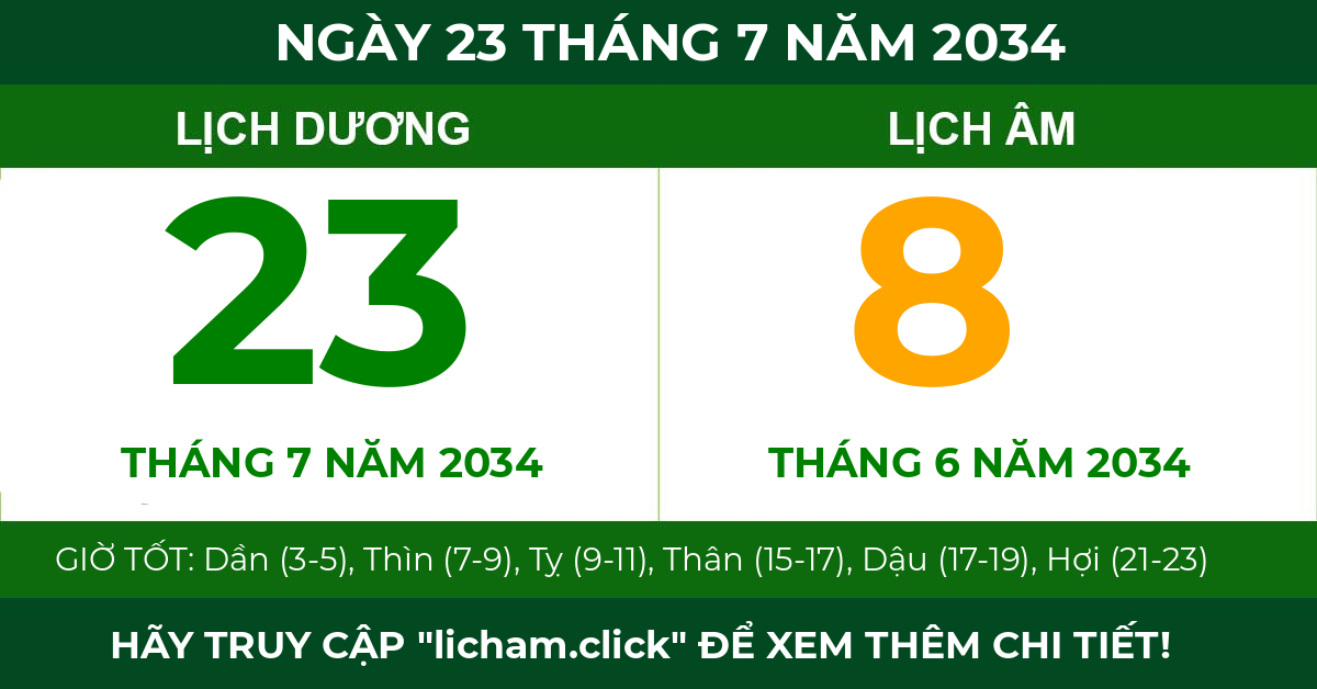 lịch âm ngày 23 tháng 7 năm 2034