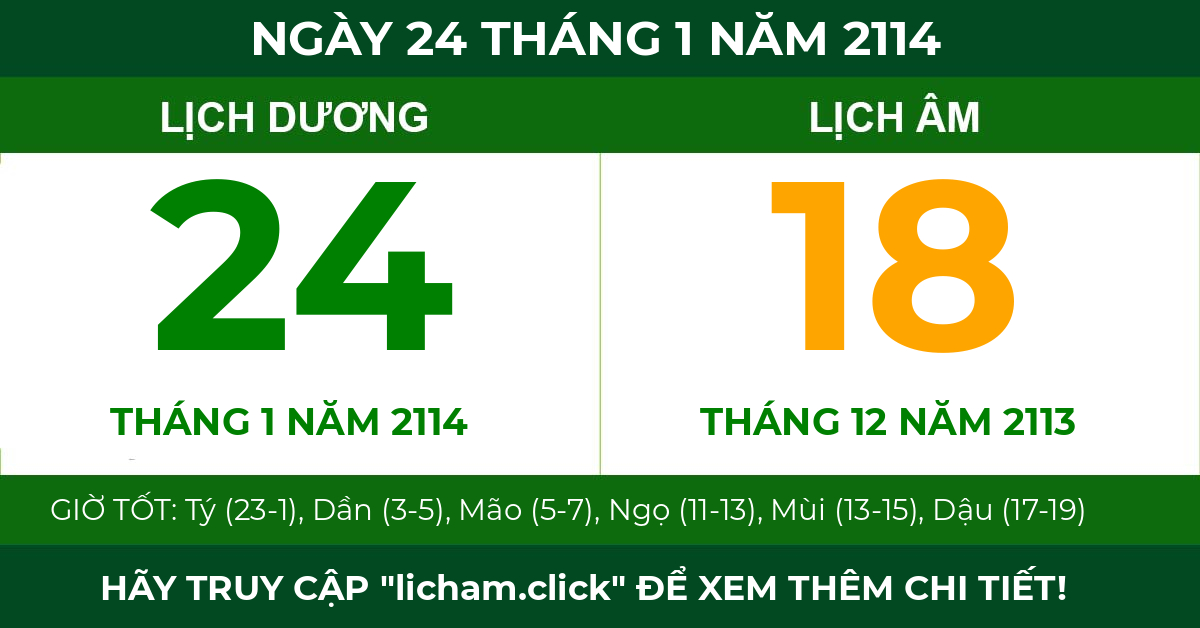 lịch âm ngày 24 tháng 1 năm 2114