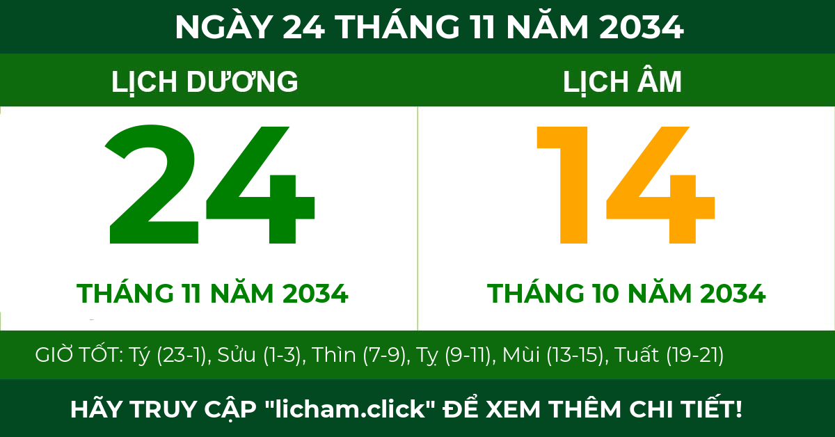 lịch âm ngày 24 tháng 11 năm 2034