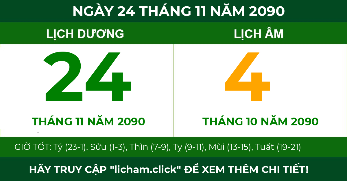 lịch âm ngày 24 tháng 11 năm 2090