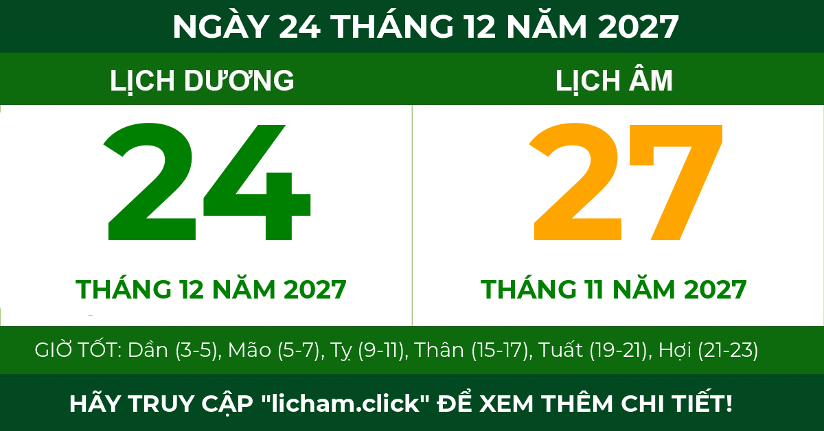 lịch âm ngày 24 tháng 12 năm 2027
