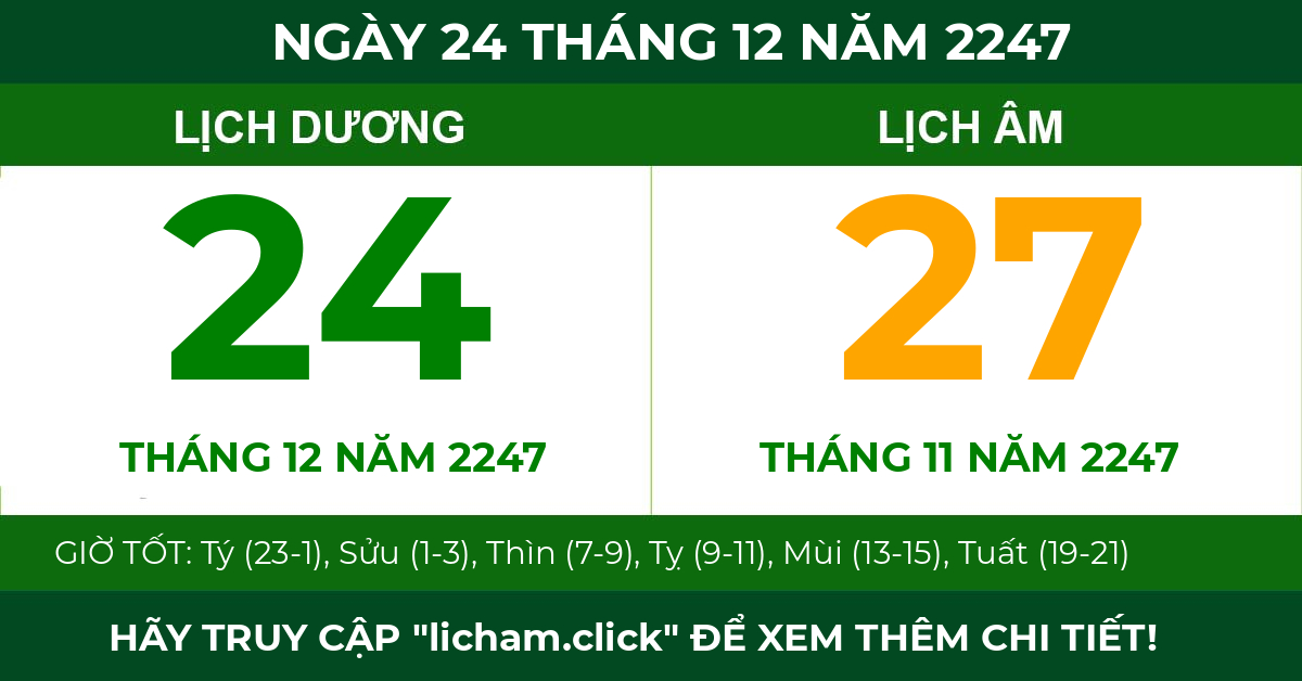 lịch âm ngày 24 tháng 12 năm 2247