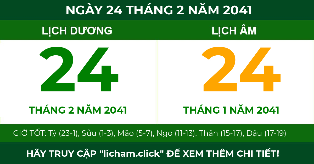 lịch âm ngày 24 tháng 2 năm 2041