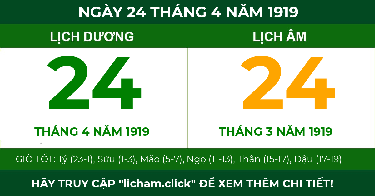 lịch âm ngày 24 tháng 4 năm 1919
