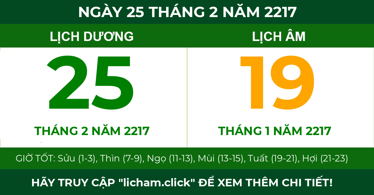 lịch âm ngày 25 tháng 2 năm 2217